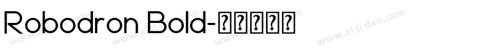 Robodron Bold字体转换